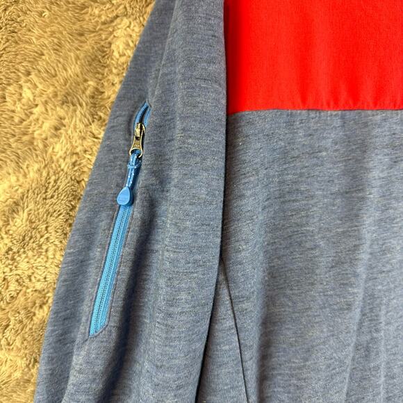 Vineyard Vines Performance Shep Shirt Pullover 1/4 Zip Colorblock Red Blue L - Picture 5 of 9